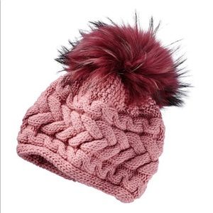 Cashmere horizontal knit hat